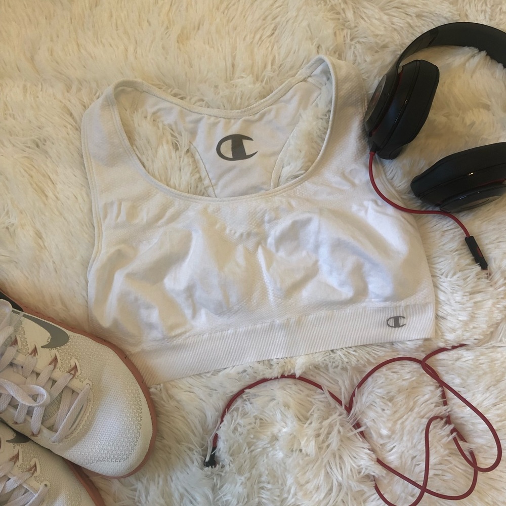 White Champion Sports Bra